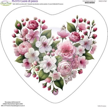 Pannello Cuore di Pesco Ps-515 Idee Per Creare 25x25cm