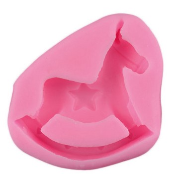 Stampo Cavallo a Dondolo - Stampo in Silicone per Porcellana, Ceramica