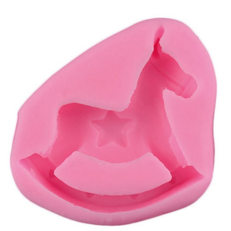 Stampo Cavallo a Dondolo - Stampo in Silicone per Porcellana, Ceramica