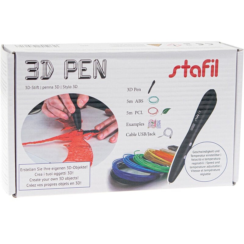 3D Penna Stampa con Filamento di 12 Colori PLA e ABS Compatibile Set di Penne 3D con Schermo LCD e Controllo della Temperatura Surfela Penna per Stampa 3D con Caricatore 