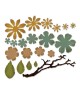 Fustella Fiori Frastagliati Sizzix • Thinlits die set Tattered floral 661806
