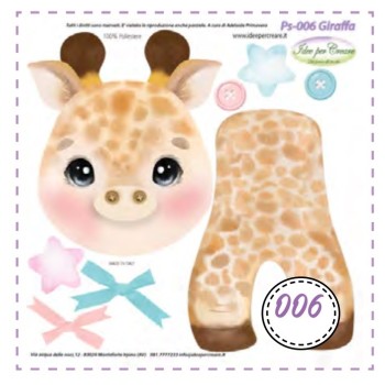 Pannello MINI Ps-006 Giraffa Idee Per Creare 25x25cm Baby