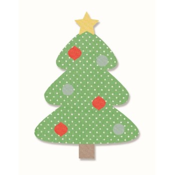 Fustella Albero di Natale con Addobbi - 662328 Sizzix Bigz Die Stafil
